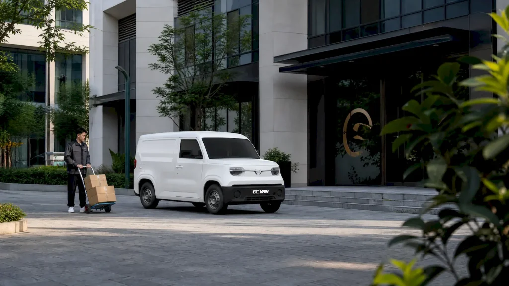 VinFast EC Van Góc nhìn bề thế vững chãi
